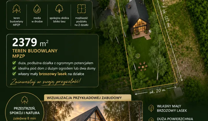 Działka budowlana Wilkanowo, ul. Brzozowa