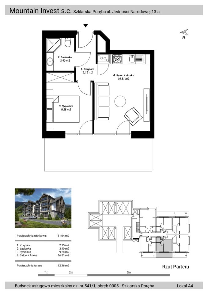 Mieszkanie 2-pokojowe Szklarska Poręba, ul. Franciszkańska. Zdjęcie 14