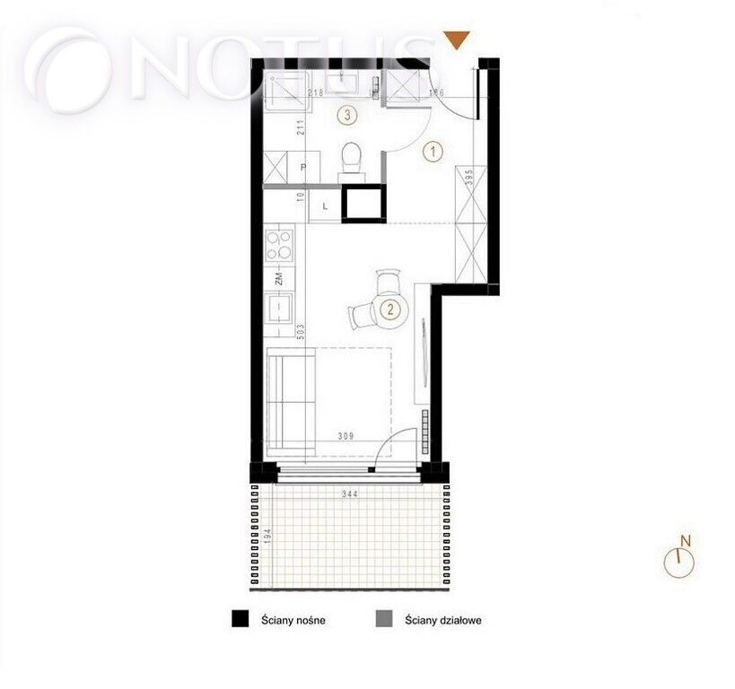 Mieszkanie 1-pokojowe Katowice, ul. Ignacego Paderewskiego. Zdjęcie 3