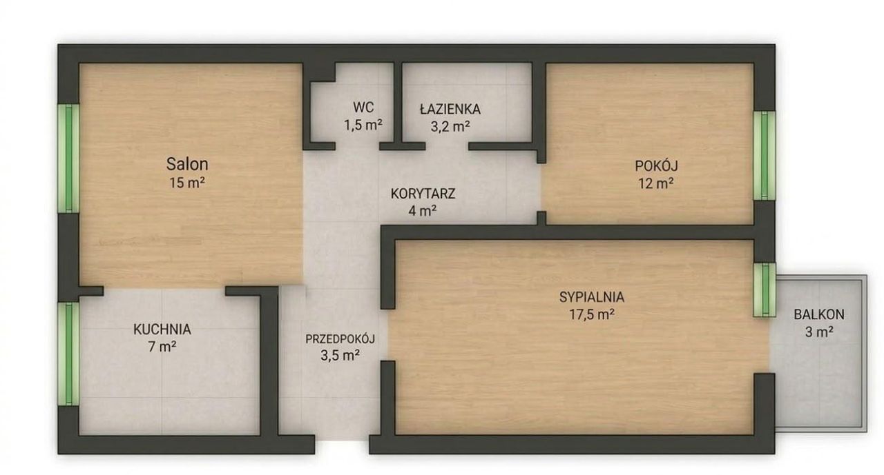Mieszkanie 3-pokojowe Zamość Nowe Miasto, ul. Polna. Zdjęcie 19