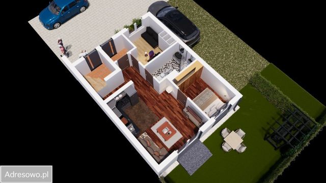 Mieszkanie 2-pokojowe Ciemne, ul. Marszałka Józefa Piłsudskiego. Zdjęcie 1