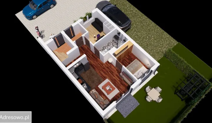 Mieszkanie 2-pokojowe Ciemne, ul. Marszałka Józefa Piłsudskiego