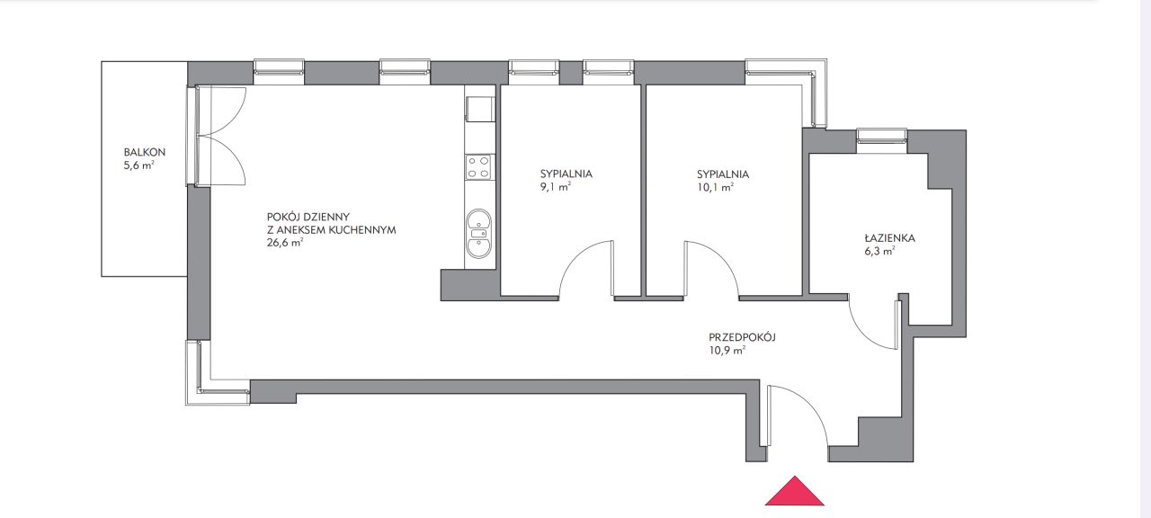 Mieszkanie 3-pokojowe Łódź Bałuty, ul. św. Teresy od Dzieciątka Jezus. Zdjęcie 1