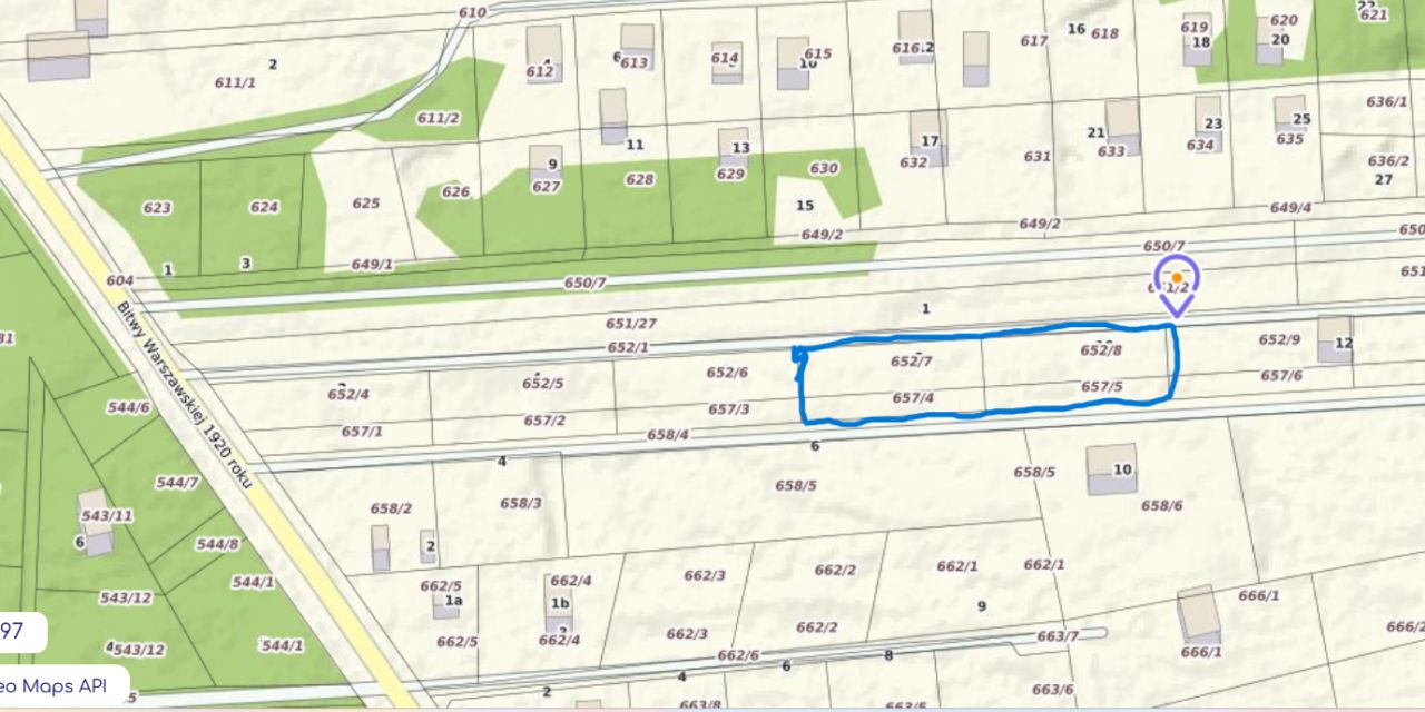 Działka rekreacyjna Strachów, ul. Klonowa