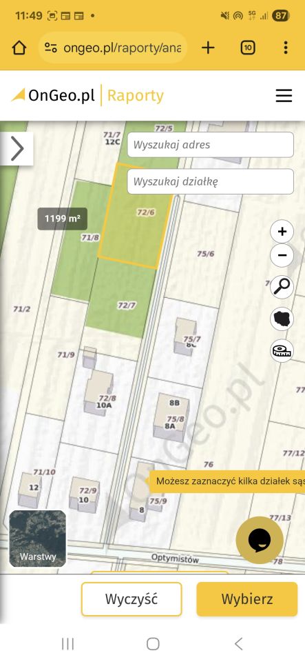 Działka budowlana Chrośla, ul. Optymistów. Zdjęcie 1