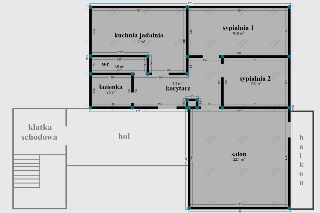 Mieszkanie 3-pokojowe Ropczyce. Zdjęcie 3