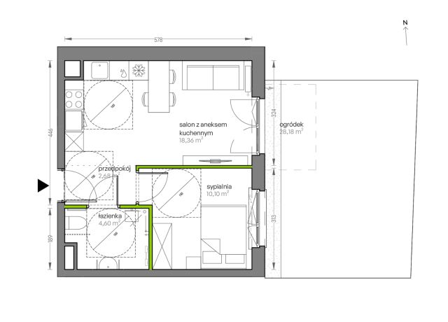 Mieszkanie 2-pokojowe Kraków Płaszów, ul. Myśliwska. Zdjęcie 25