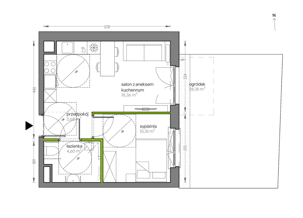 Mieszkanie 2-pokojowe Kraków Płaszów, ul. Myśliwska. Zdjęcie 25