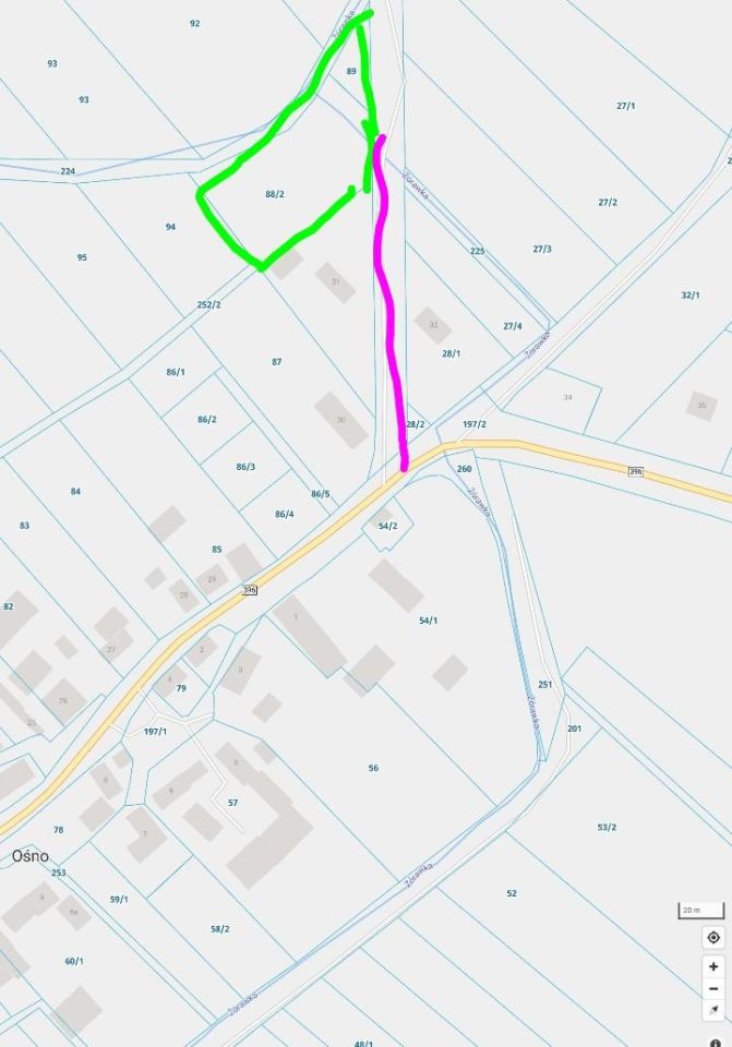 Działka budowlana Ośno, ośno. Zdjęcie 1