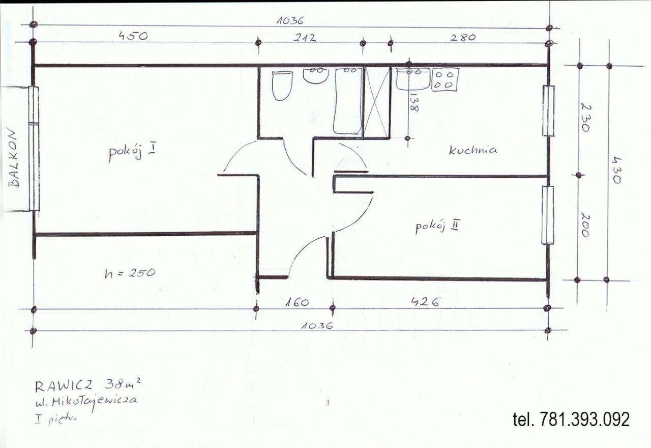 Mieszkanie 2-pokojowe Rawicz, ul. Stanisława Mikołajewicza. Zdjęcie 12