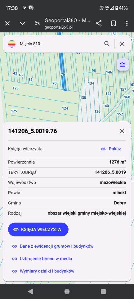 Działka rolna Mlęcin. Zdjęcie 2