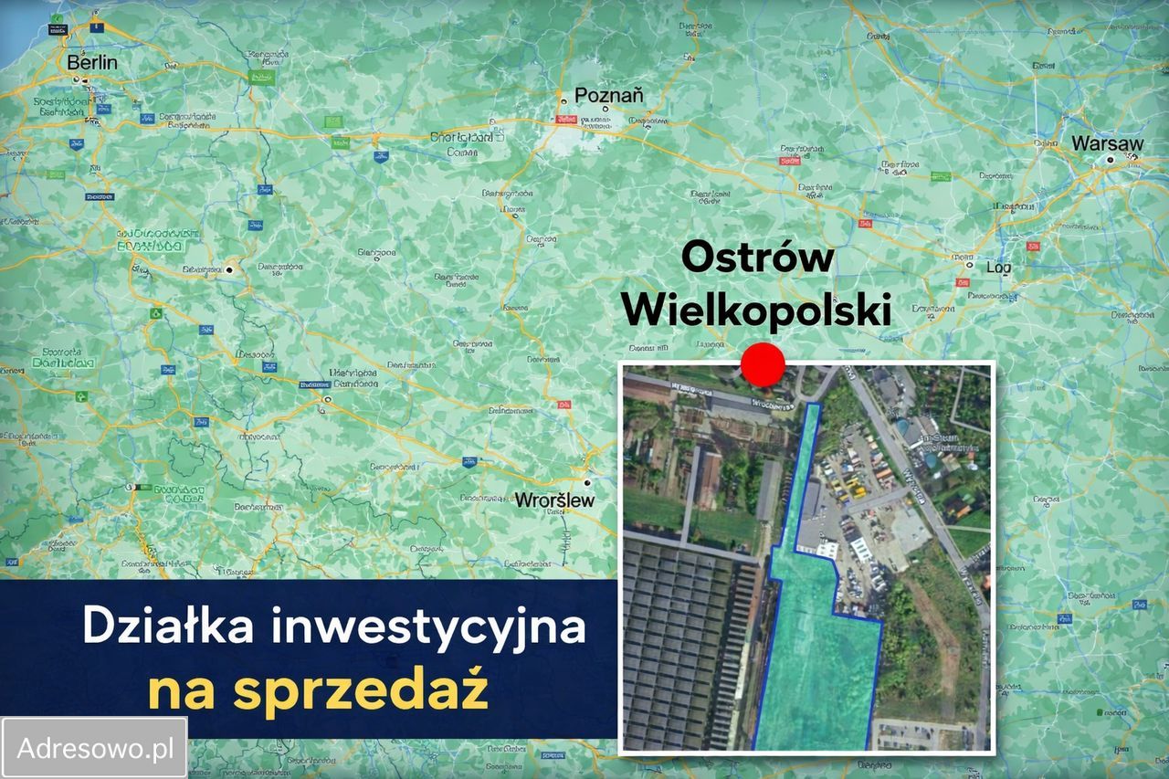 Działka inwestycyjna Ostrów Wielkopolski, ul. Wysocka. Zdjęcie 2