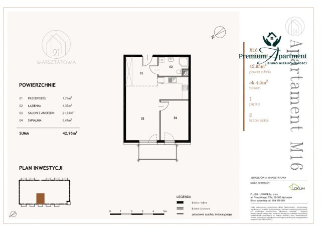 Mieszkanie 2-pokojowe Jędrzejów, ul. Warsztatowa. Zdjęcie 20