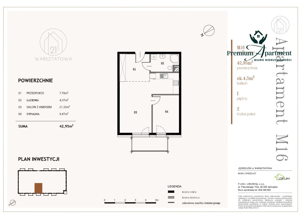 Mieszkanie 2-pokojowe Jędrzejów, ul. Warsztatowa. Zdjęcie 20