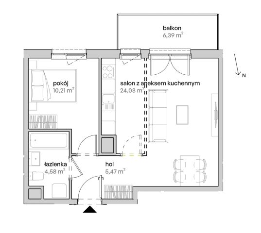 Mieszkanie 2-pokojowe Poznań Starołęka, ul. Unii Lubelskiej. Zdjęcie 7