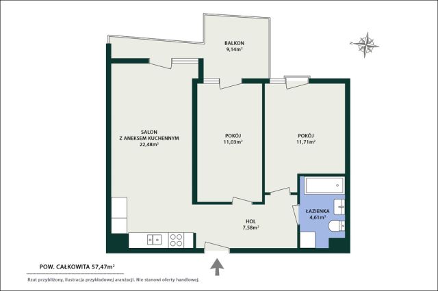 Mieszkanie 3-pokojowe Warszawa, ul. Krzyżówki. Zdjęcie 13