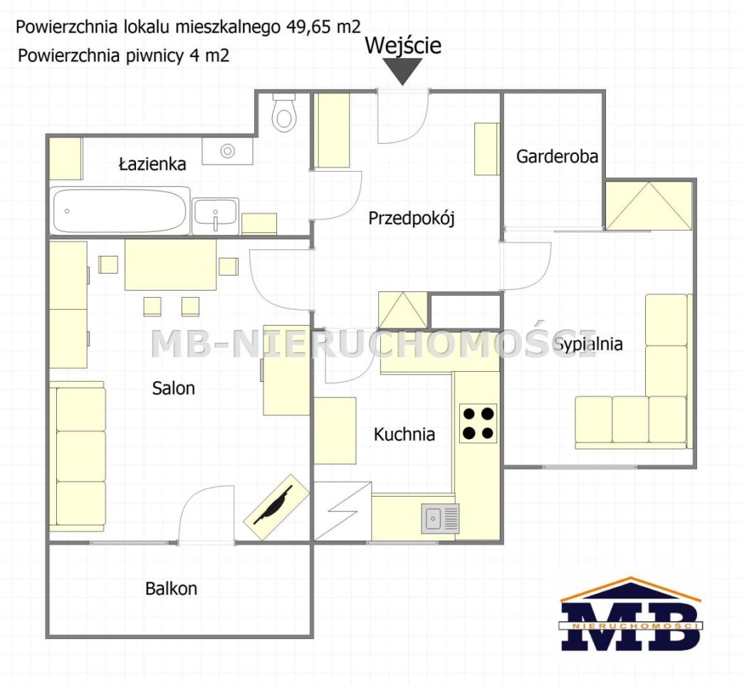 Mieszkanie 2-pokojowe Wielbark, ul. Królowej Jadwigi. Zdjęcie 14