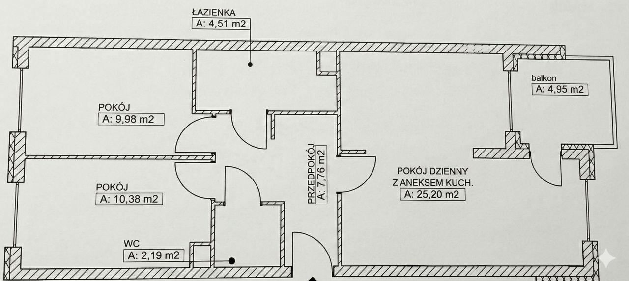 Mieszkanie 3-pokojowe Wrocław Krzyki, ul. Wietrzna. Zdjęcie 6