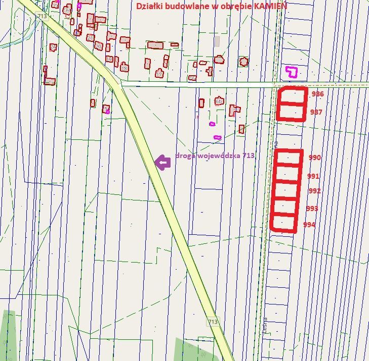 Działka budowlana Kamień