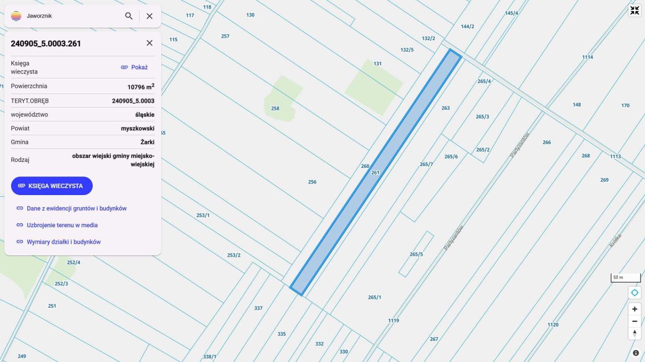 Działka rolna Jaworznik. Zdjęcie 1
