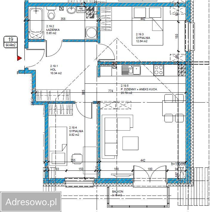 Mieszkanie 3-pokojowe Milanówek, ul. Inżynierska. Zdjęcie 7