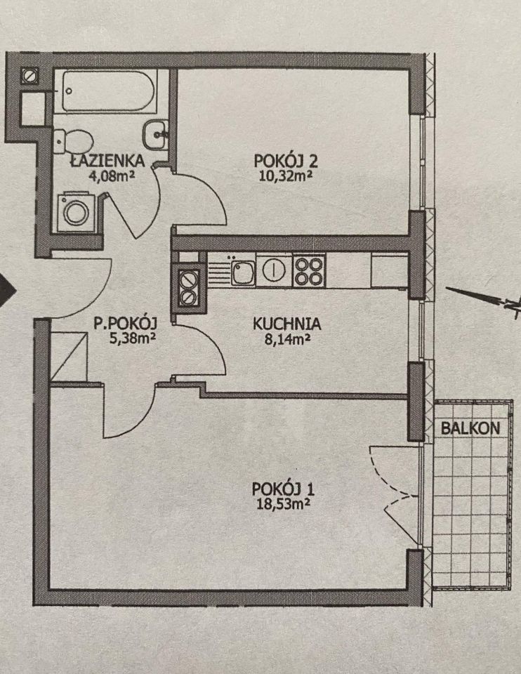 Mieszkanie 2-pokojowe Wrocław Lipa Piotrowska, ul. Korzenna. Zdjęcie 10