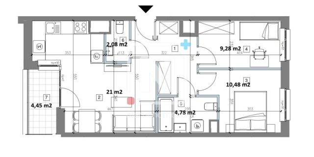 Mieszkanie 3-pokojowe Warszawa Mokotów, ul. Konstruktorska. Zdjęcie 14