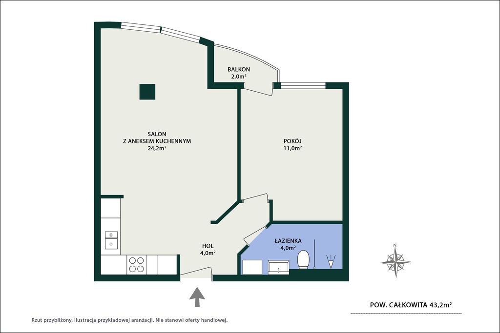 Mieszkanie 2-pokojowe Warszawa Mokotów, ul. Domaniewska. Zdjęcie 12
