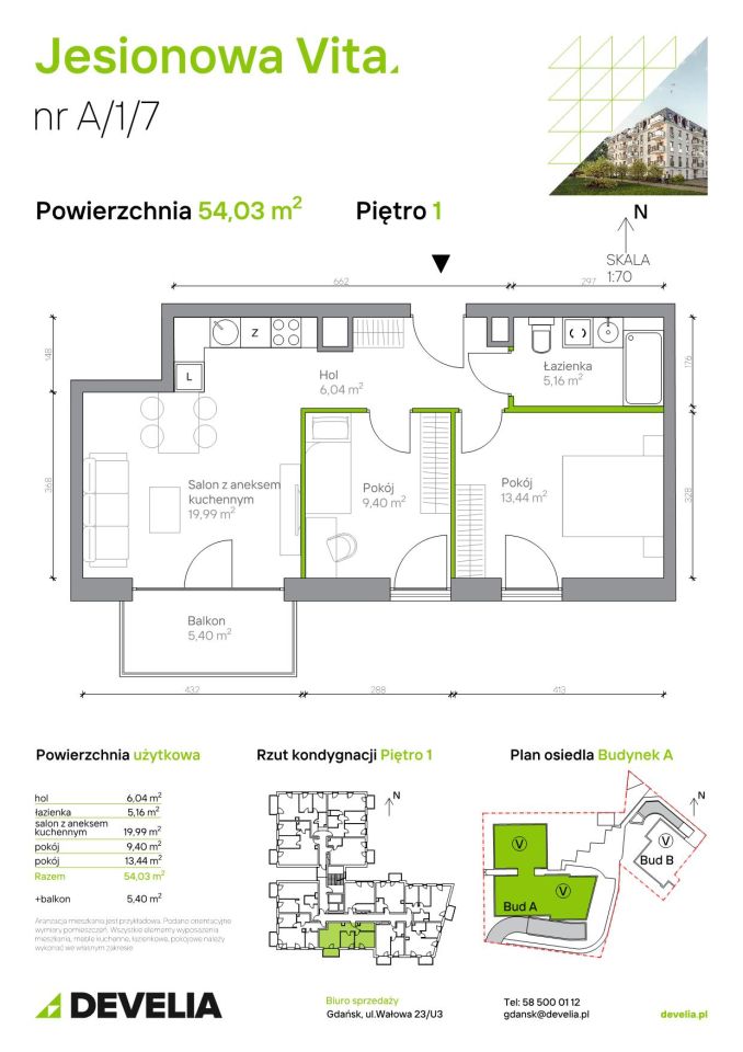 Mieszkanie 3-pokojowe Gdańsk Wrzeszcz, ul. Jesionowa. Zdjęcie 6