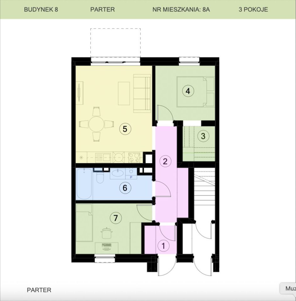 Mieszkanie 3-pokojowe Jasło, ul. Klasztorna. Zdjęcie 5