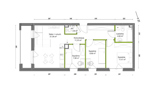Mieszkanie 4-pokojowe Wrocław Ołtaszyn, ul. Orawska. Zdjęcie 8