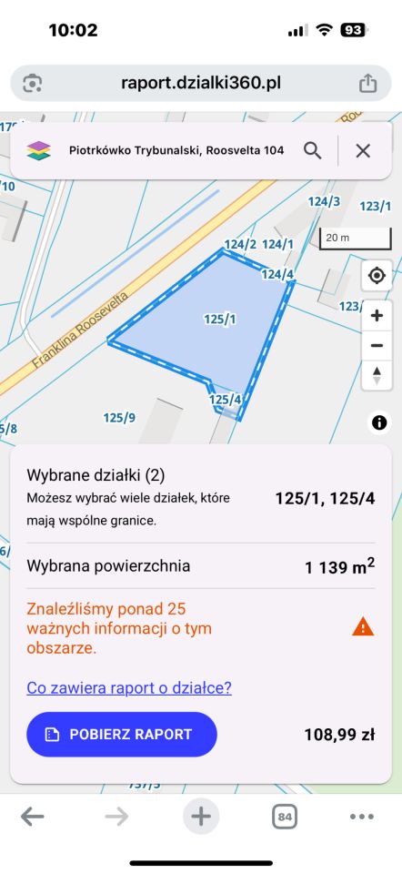 Działka inwestycyjna Piotrków Trybunalski, ul. Franklina Roosevelta. Zdjęcie 3