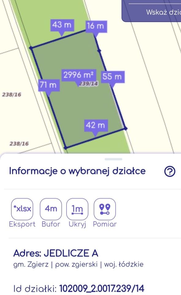 Działka budowlana Jedlicze A. Zdjęcie 2