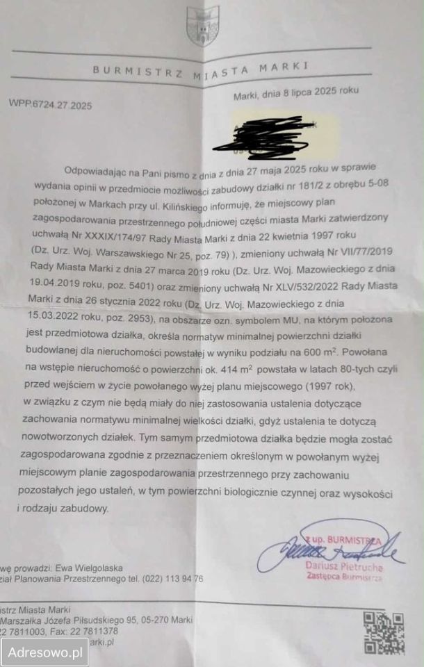 Działka budowlana Marki, ul. Jana Kilińskiego. Zdjęcie 3