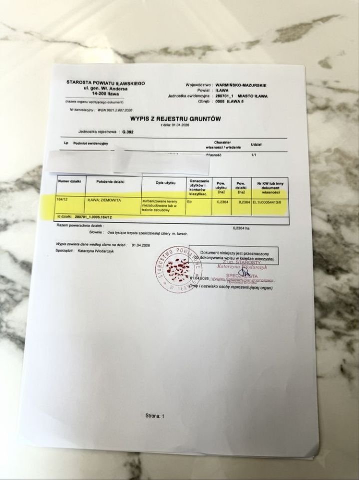 Działka inwestycyjna Iława, ul. Ziemowita. Zdjęcie 4