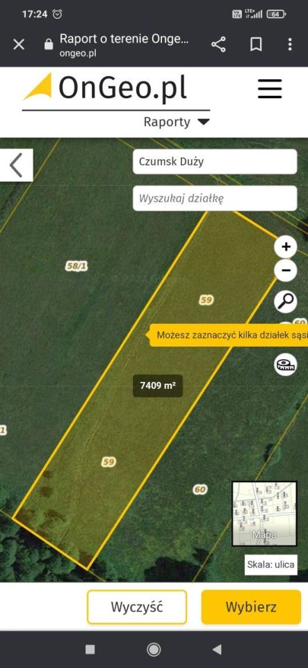 Działka rolna Czumsk Duży. Zdjęcie 3