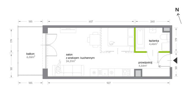Mieszkanie 1-pokojowe Kraków Krowodrza, ul. Żabiniec. Zdjęcie 7
