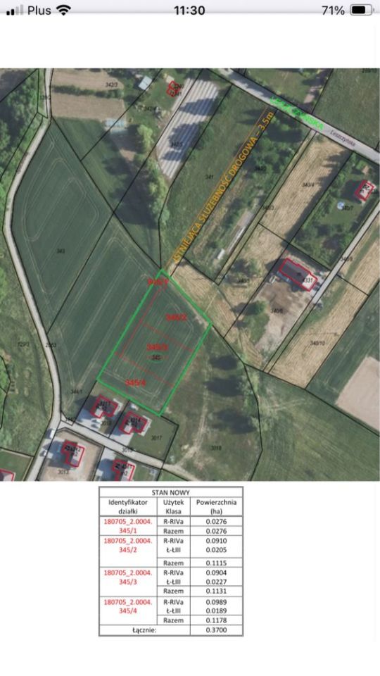 Działka budowlana Korczyna Olszyny. Zdjęcie 2