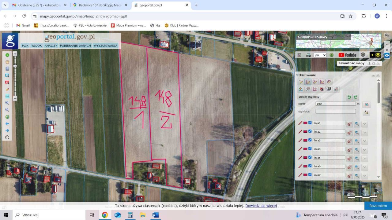 Działka rolno-budowlana Strzeżów Drugi