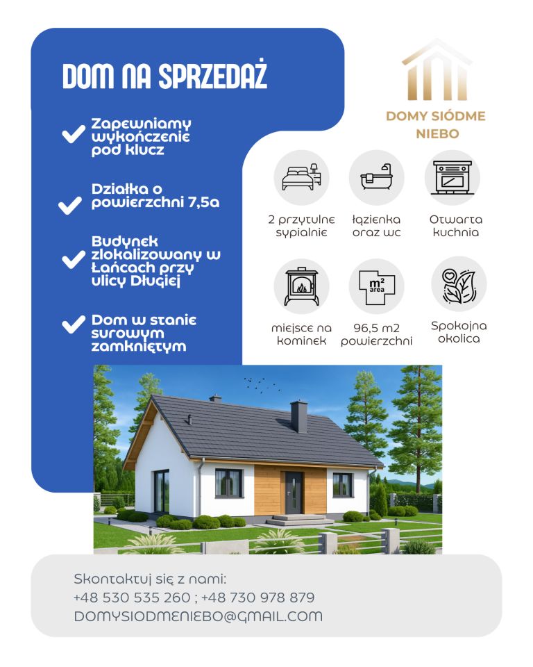 dom wolnostojący, 3 pokoje Łańce, ul. Długa