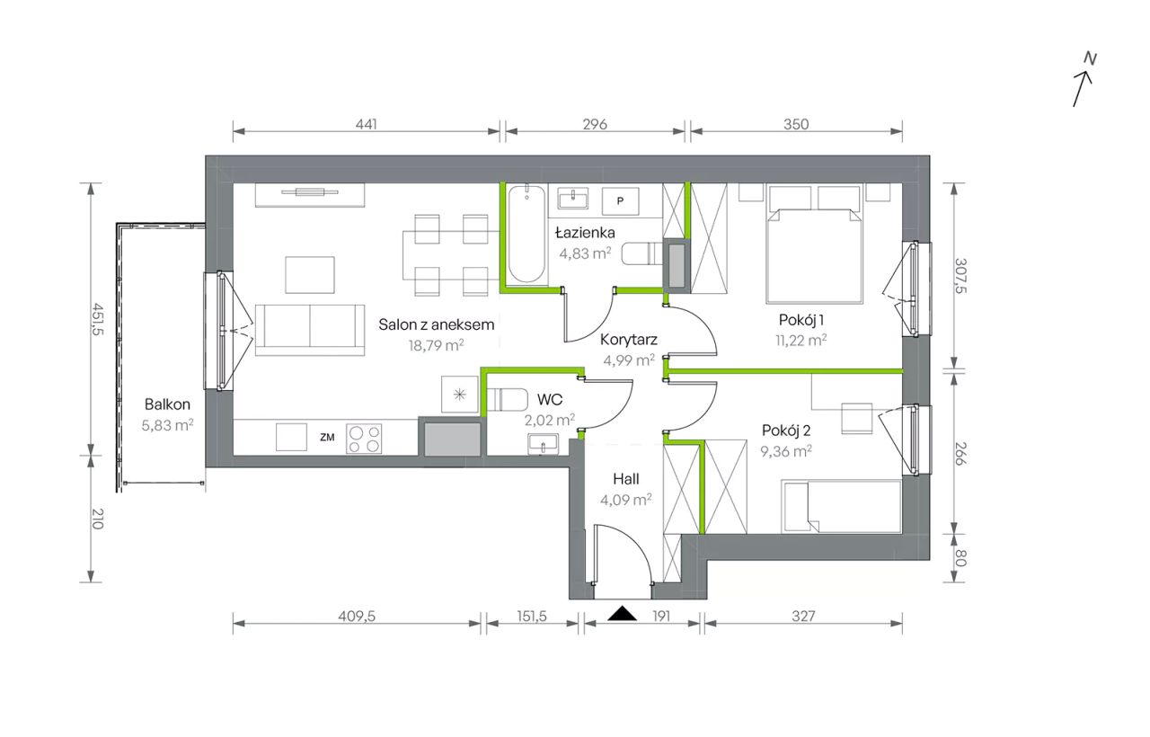 Mieszkanie 3-pokojowe Warszawa Targówek, ul. Oliwska. Zdjęcie 16