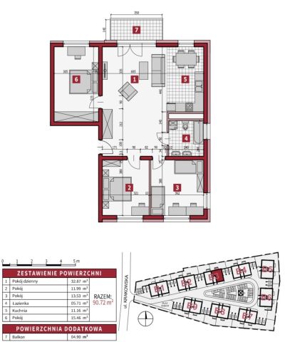 Mieszkanie 4-pokojowe Szczecin Gumieńce, ul. Krakowska. Zdjęcie 2
