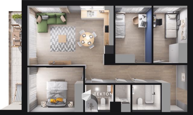 Mieszkanie 4-pokojowe Gdynia Chwarzno-Wiczlino, ul. Tęczowa. Zdjęcie 1