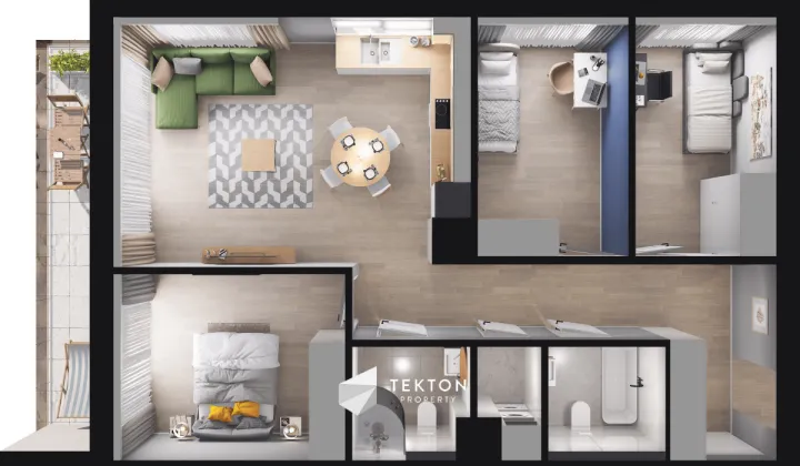 Mieszkanie 4-pokojowe Gdynia Chwarzno-Wiczlino, ul. Tęczowa