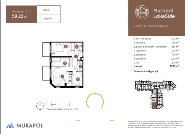 Mieszkanie 4-pokojowe Lublin Dziesiąta, ul. Zemborzycka. Zdjęcie 7