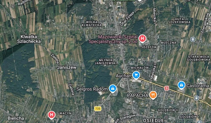 Działka budowlana Radom Młynek Janiszewski, Janiszewska