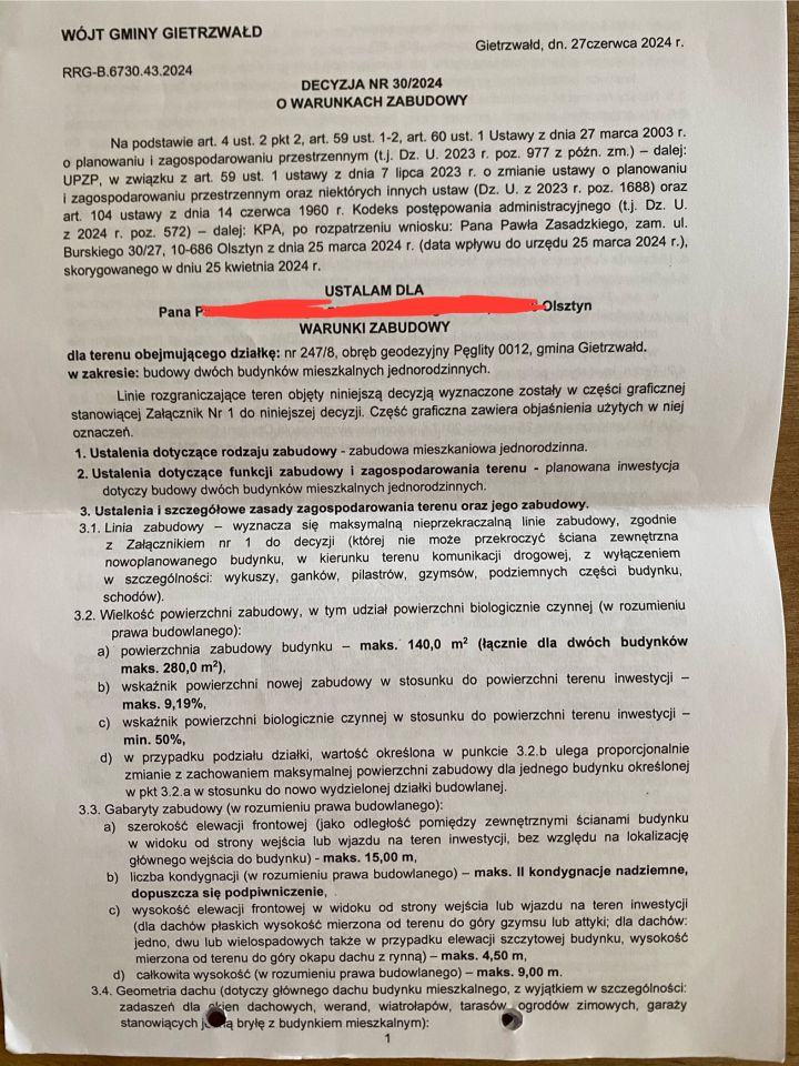 Działka budowlana Pęglity. Zdjęcie 3