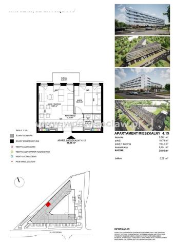Mieszkanie 2-pokojowe Wrocław Krzyki, ul. Zwycięska. Zdjęcie 9