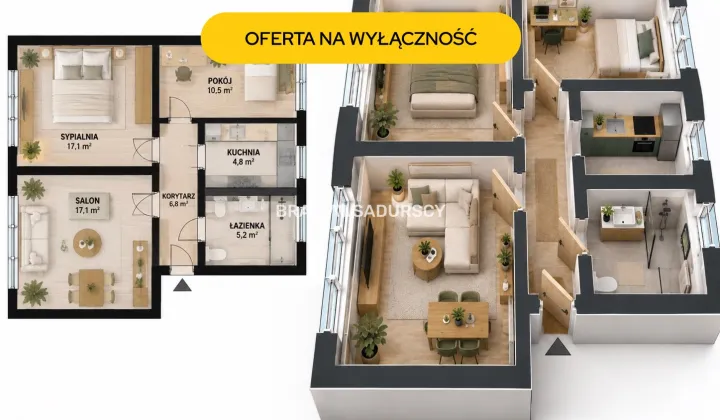 Mieszkanie 3-pokojowe Kraków Krowodrza, ul. Śląska