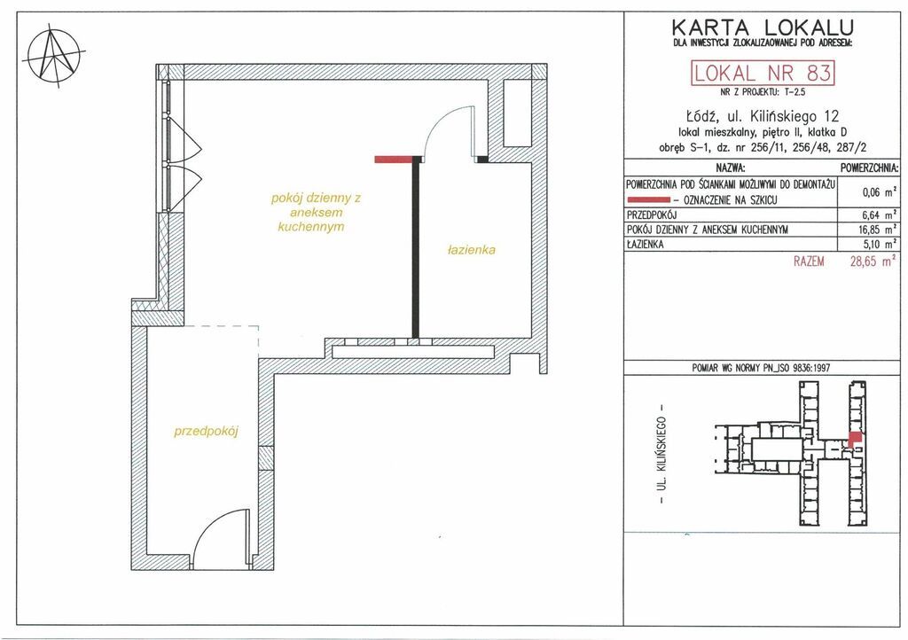 Mieszkanie 1-pokojowe Łódź, ul. Jana Kilińskiego. Zdjęcie 10